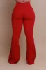 Super Swank High Rise Flare Stretchy Jeans - Burgundy sold by Swankaposh