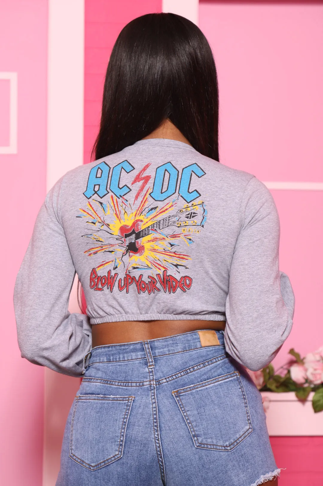 Blow Up Your Video Graphic Top - Grey sold by Swankaposh product image thumbnail 2