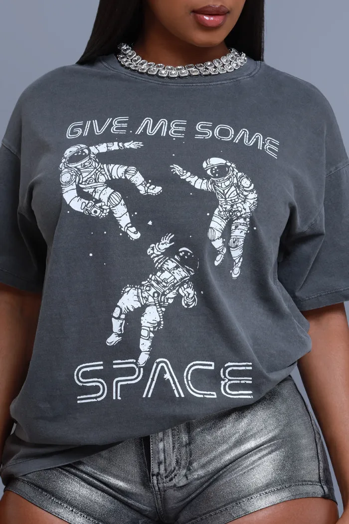 Give Me Space Oversized Graphic T-Shirt - Grey sold by Swankaposh product image thumbnail 5