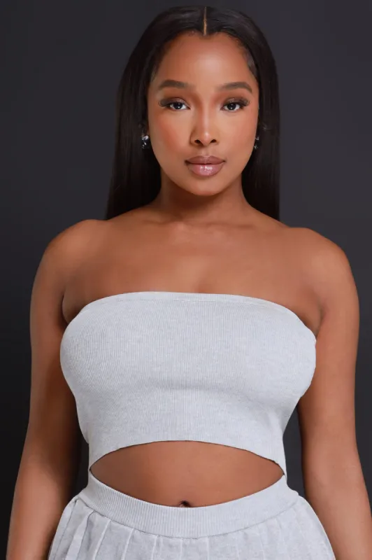 Rush Week Strapless Tube Top - Grey sold by Swankaposh