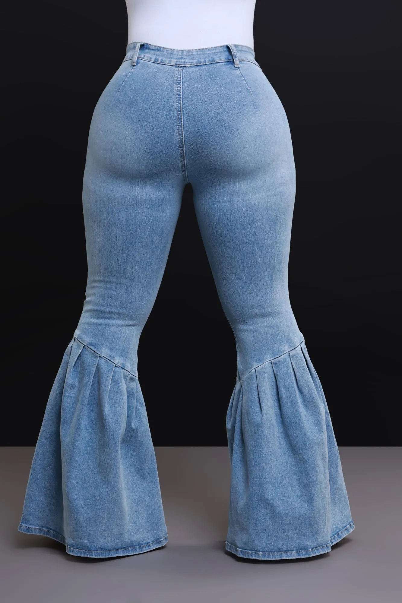 Sweet As Honey High Rise Bell Bottom Jeans - Light Wash sold by Swankaposh product image thumbnail 3
