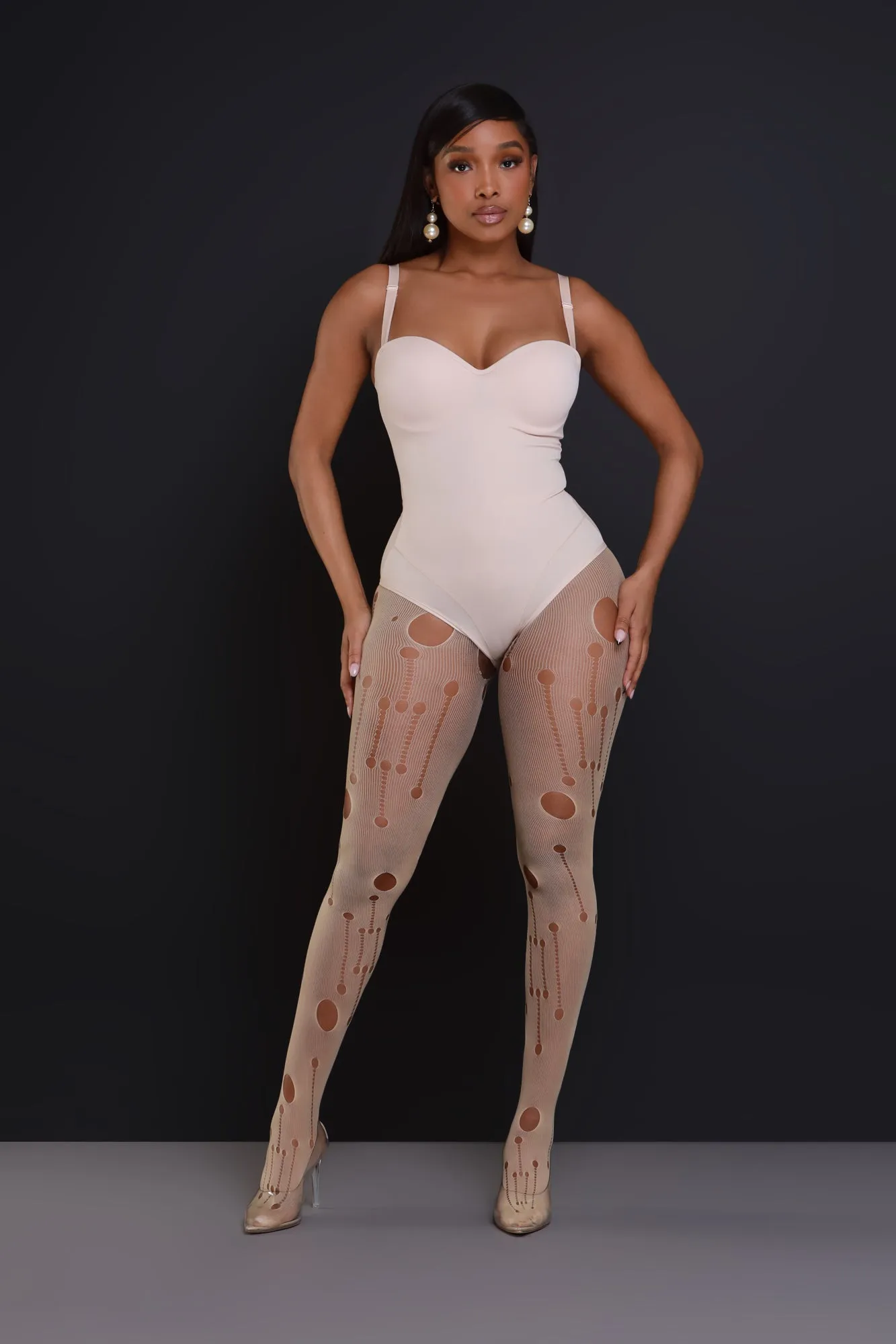 Attitude Holey Fishnet Stockings - Nude sold by Swankaposh product image thumbnail 4