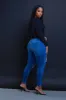 Left On Read Hourglass Distressed Stretchy Skinny Jeans - Medium Wash sold by Swankaposh