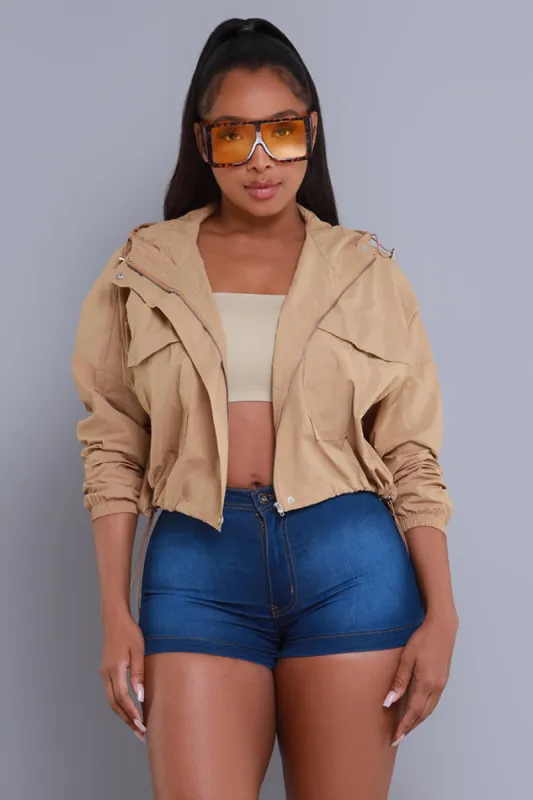 Closing Statement Hooded Jacket - Khaki sold by Swankaposh