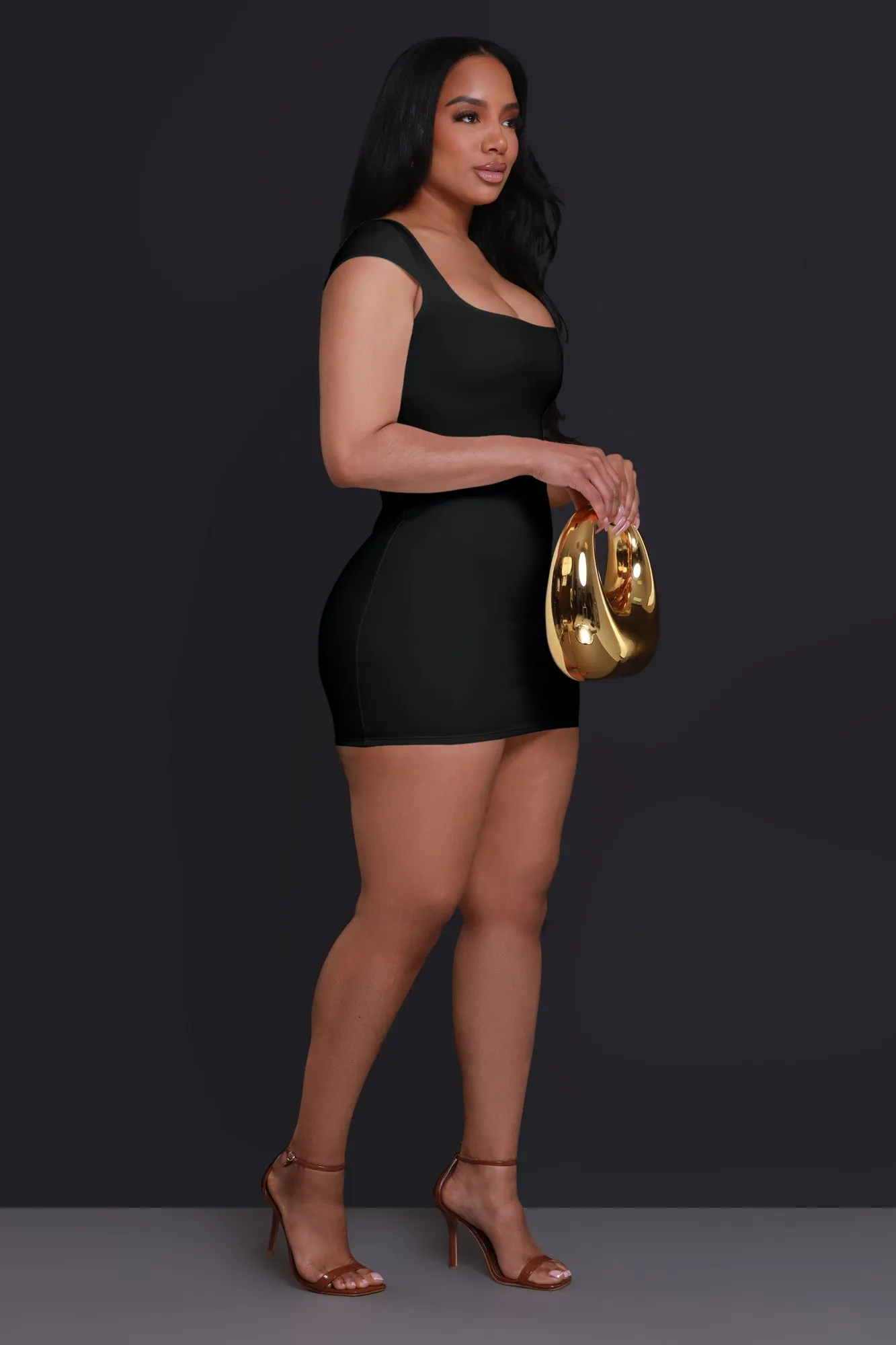 Spring Fever Cap Sleeve Mini Dress - Black sold by Swankaposh product image thumbnail 5