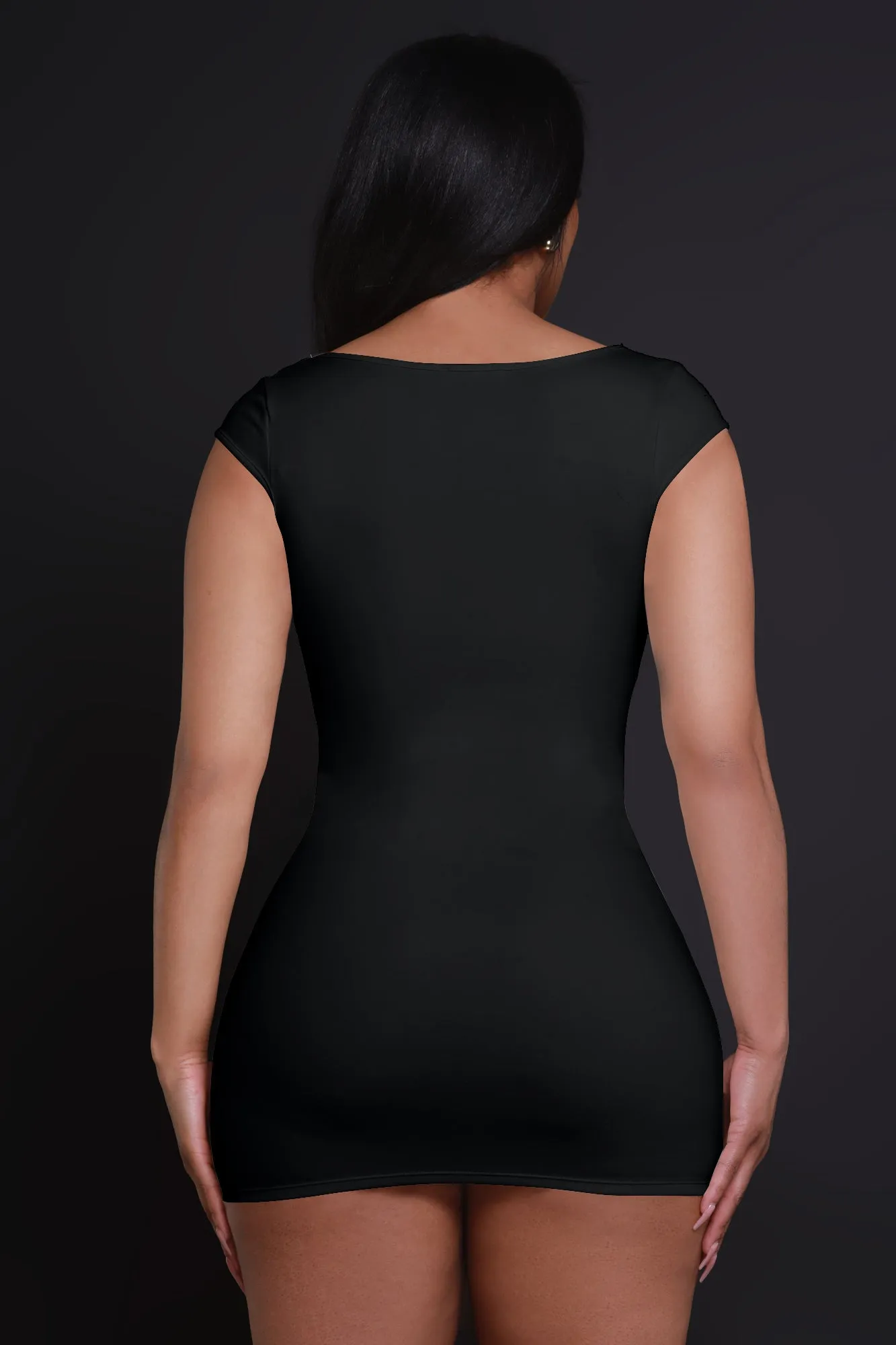 Spring Fever Cap Sleeve Mini Dress - Black sold by Swankaposh product image thumbnail 3