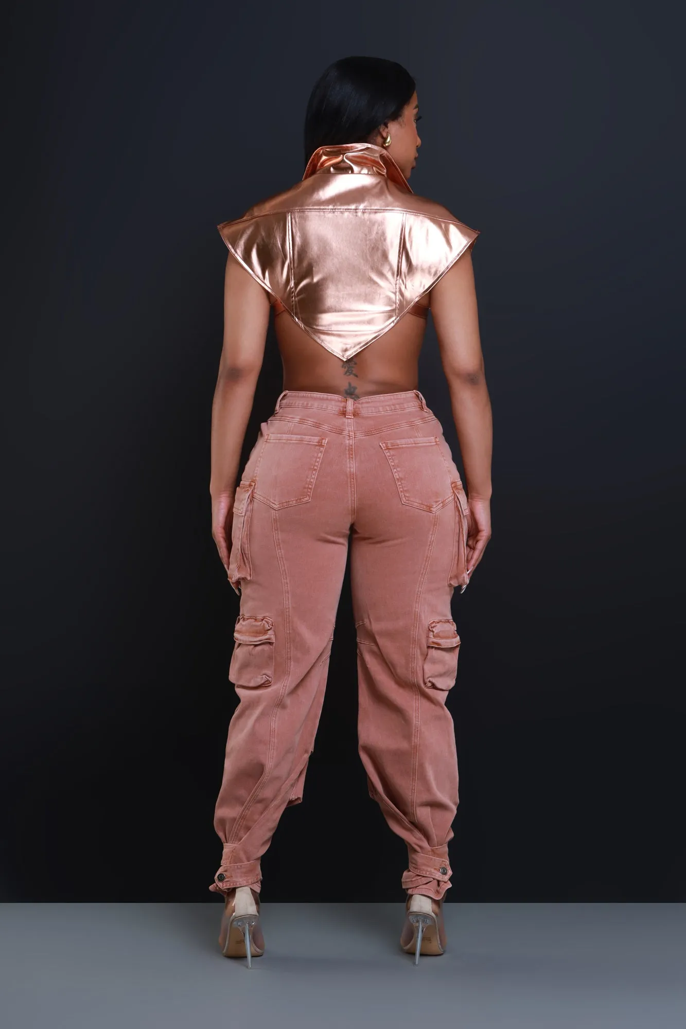 Fight Fire Denim Cargo Pants - Brick sold by Swankaposh product image thumbnail 3