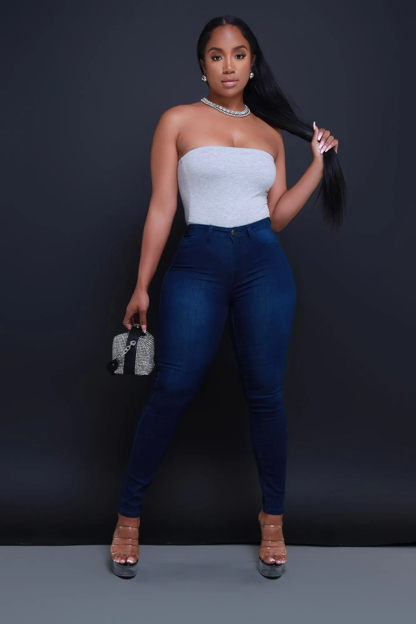 $15.99 Story High Waist Super Stretch Jeans - Medium Wash sold by Swankaposh product image thumbnail 5