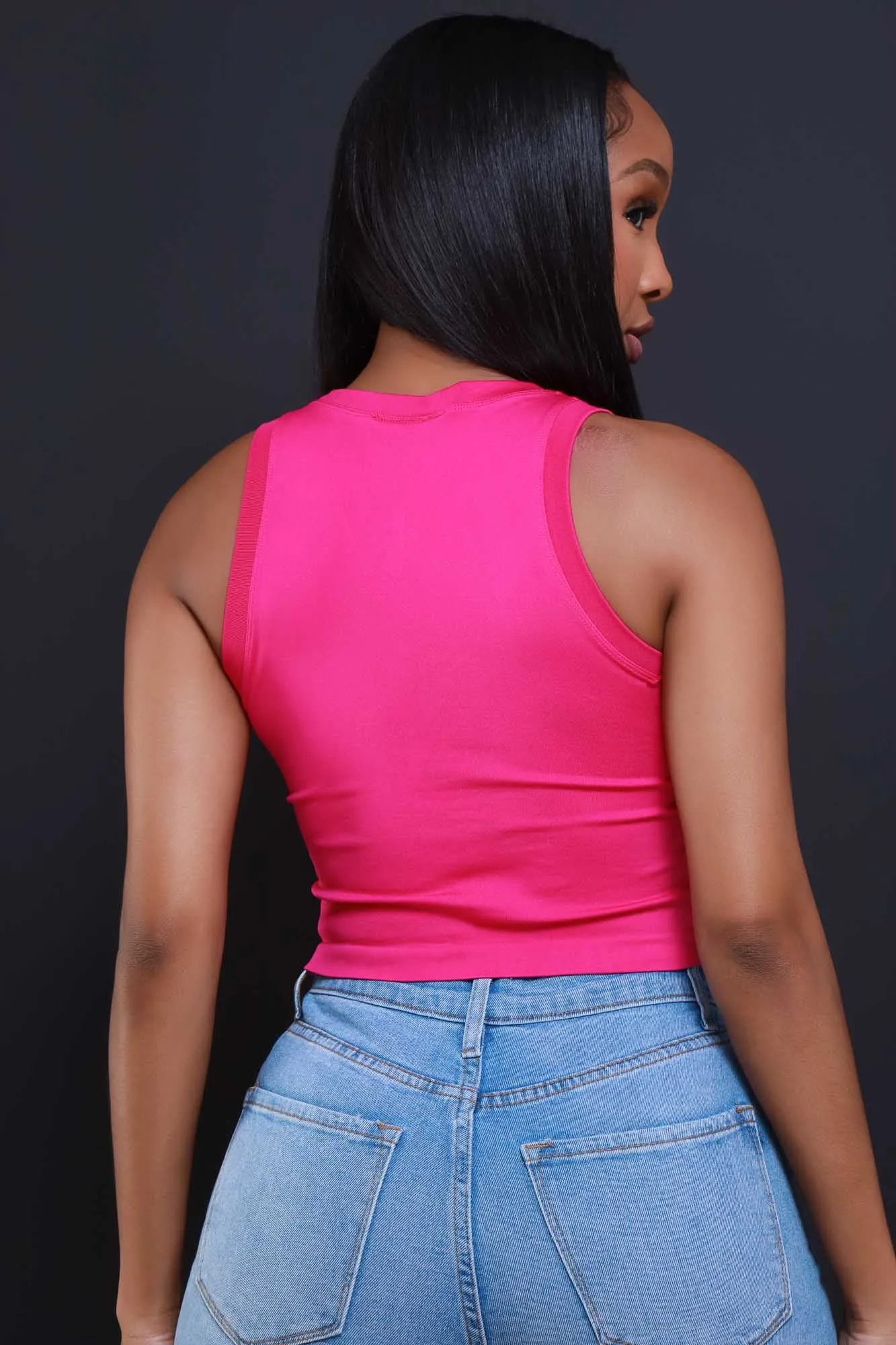Re-Entry Sleeveless Crop Top - Pink sold by Swankaposh product image thumbnail 3