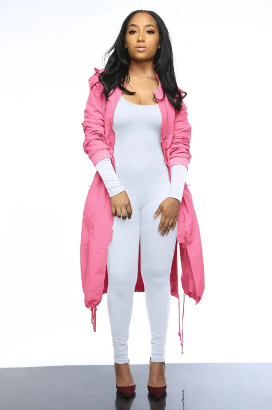 Not Your Average Bomber Parka - Pink sold by Swankaposh
