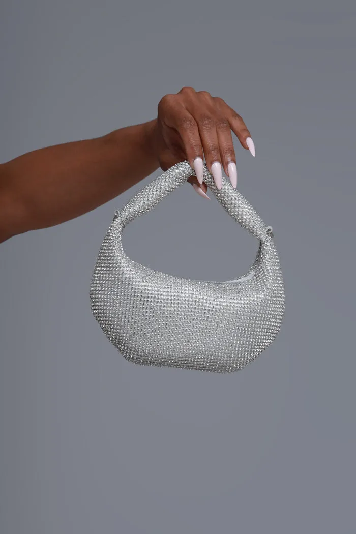 Starry Skies Rhinestone Purse - Silver sold by Swankaposh