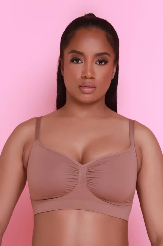 Feel It Sculpting Bralette - Brown No.116 sold by Swankaposh