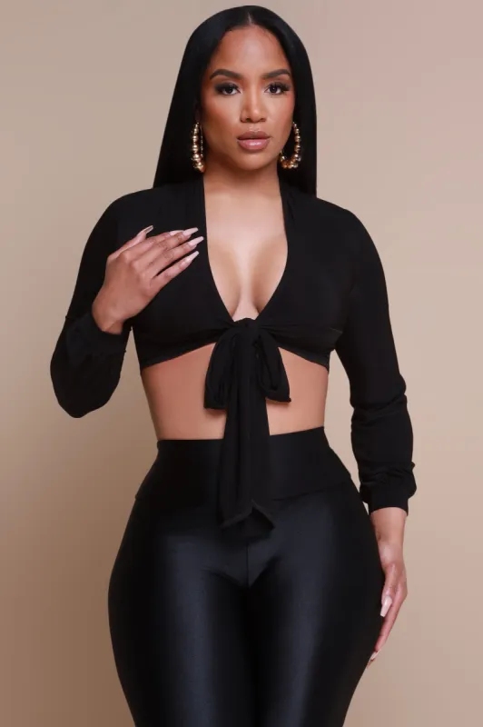 Told You So Multi Way Tie Up Crop Top - Black sold by Swankaposh