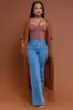 Let's Meet High Rise Wide Flare Jeans - Medium Wash sold by Swankaposh