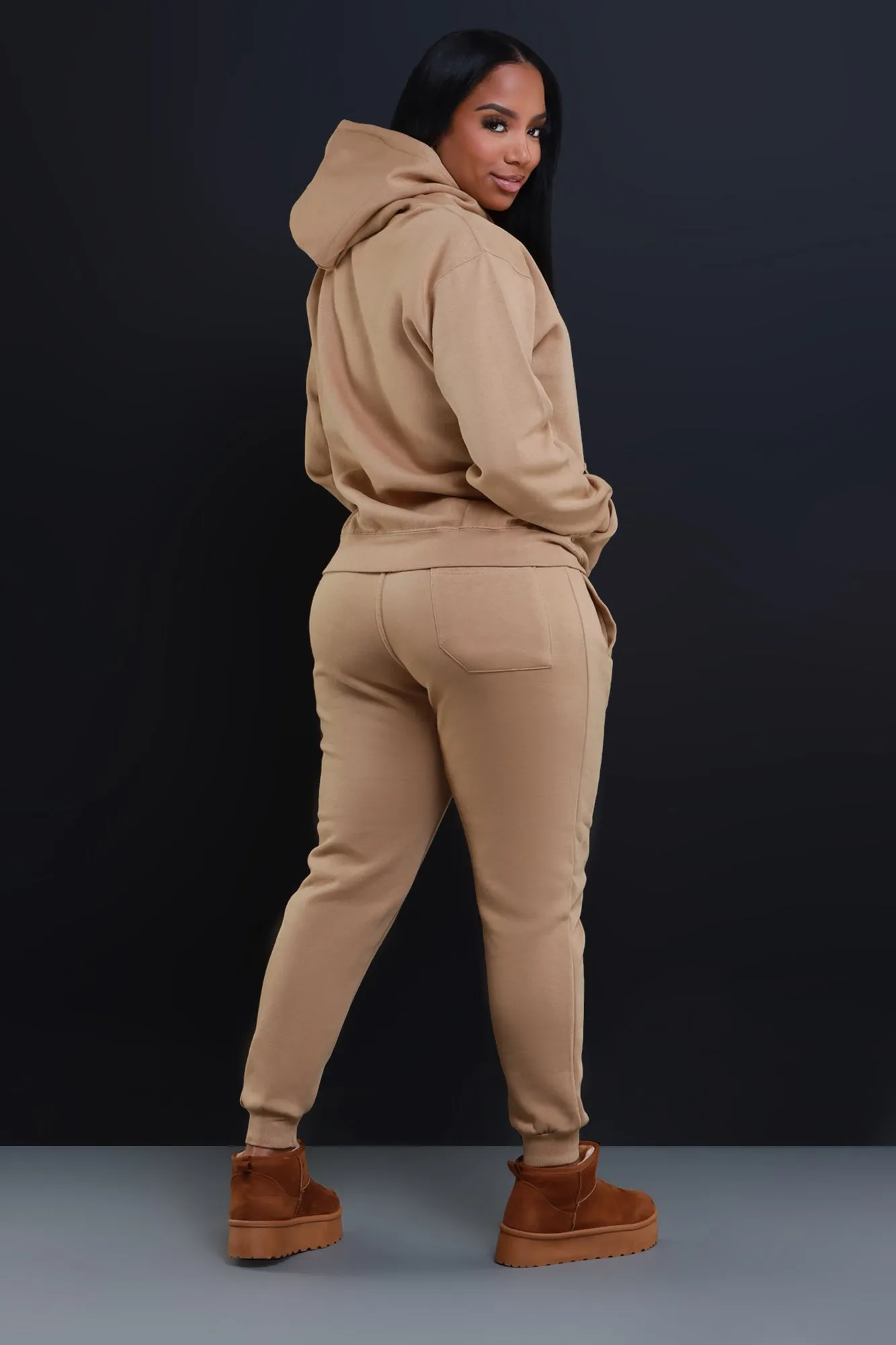 State Of Mind Hooded Jogger Set - Sand sold by Swankaposh product image thumbnail 2