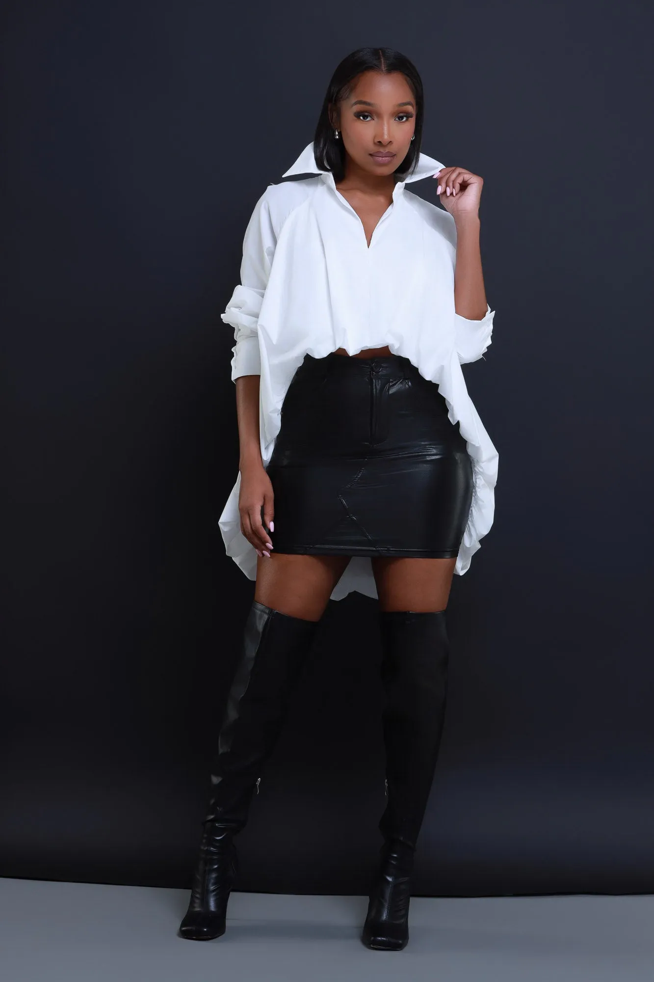 Sweet Dream Balloon Sleeve Flowing Top - White sold by Swankaposh product image thumbnail 2