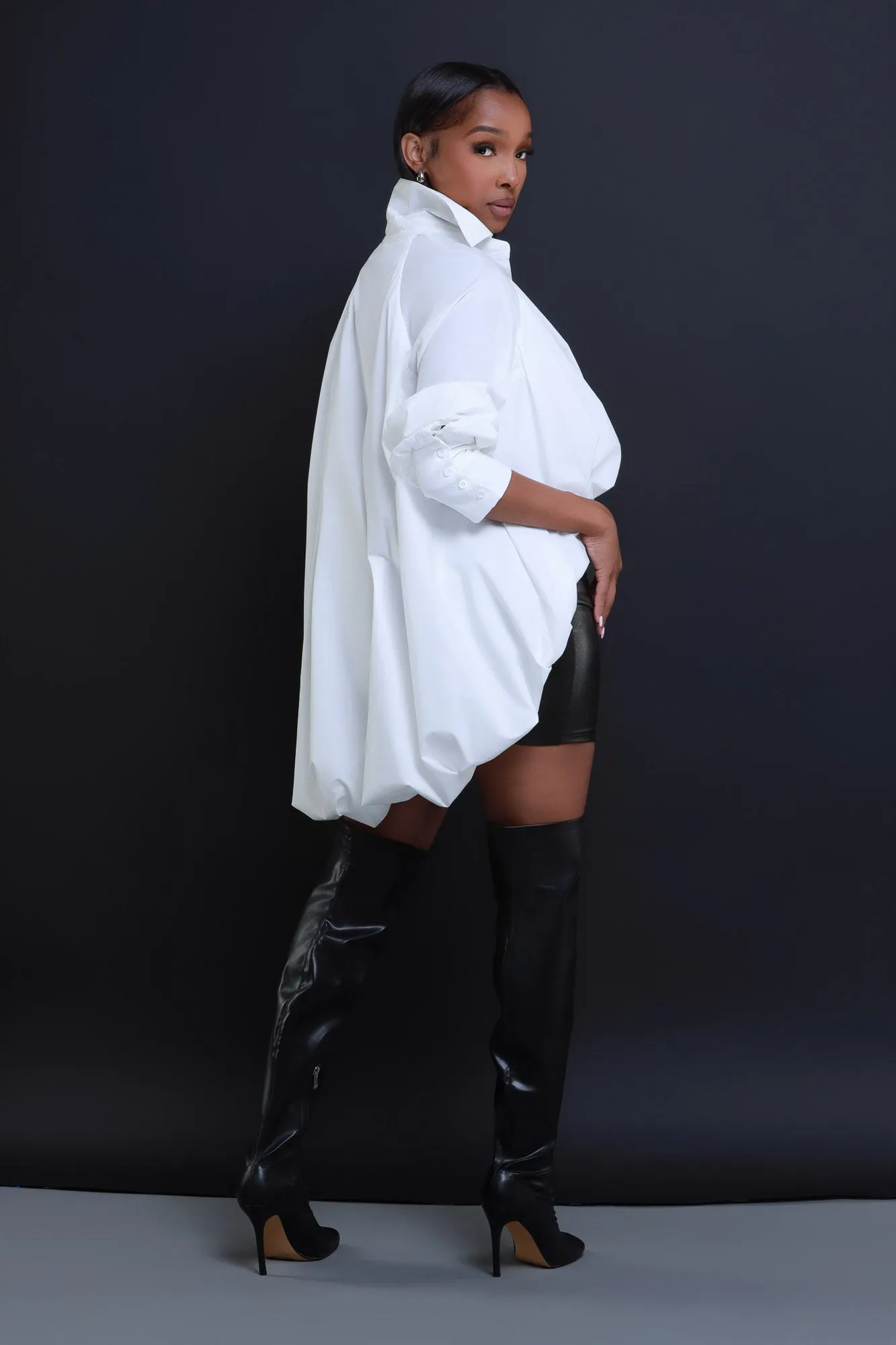 Sweet Dream Balloon Sleeve Flowing Top - White sold by Swankaposh product image thumbnail 5