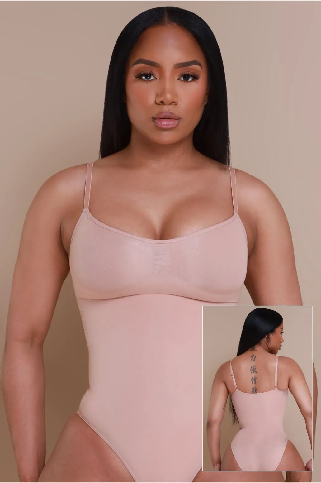 Everyday Essential Seamless Sculpting Body Shaper - Sand No. 195 sold by Swankaposh