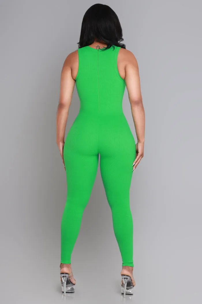 About That Snatched Cellulite Deleter Sleeveless Jumpsuit - Kelly Green sold by Swankaposh product image thumbnail 5