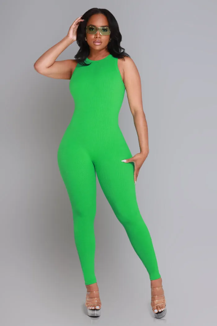 About That Snatched Cellulite Deleter Sleeveless Jumpsuit - Kelly Green sold by Swankaposh product image thumbnail 4