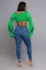 Sweet Fantasy Long Sleeve Crop Top - Green sold by Swankaposh