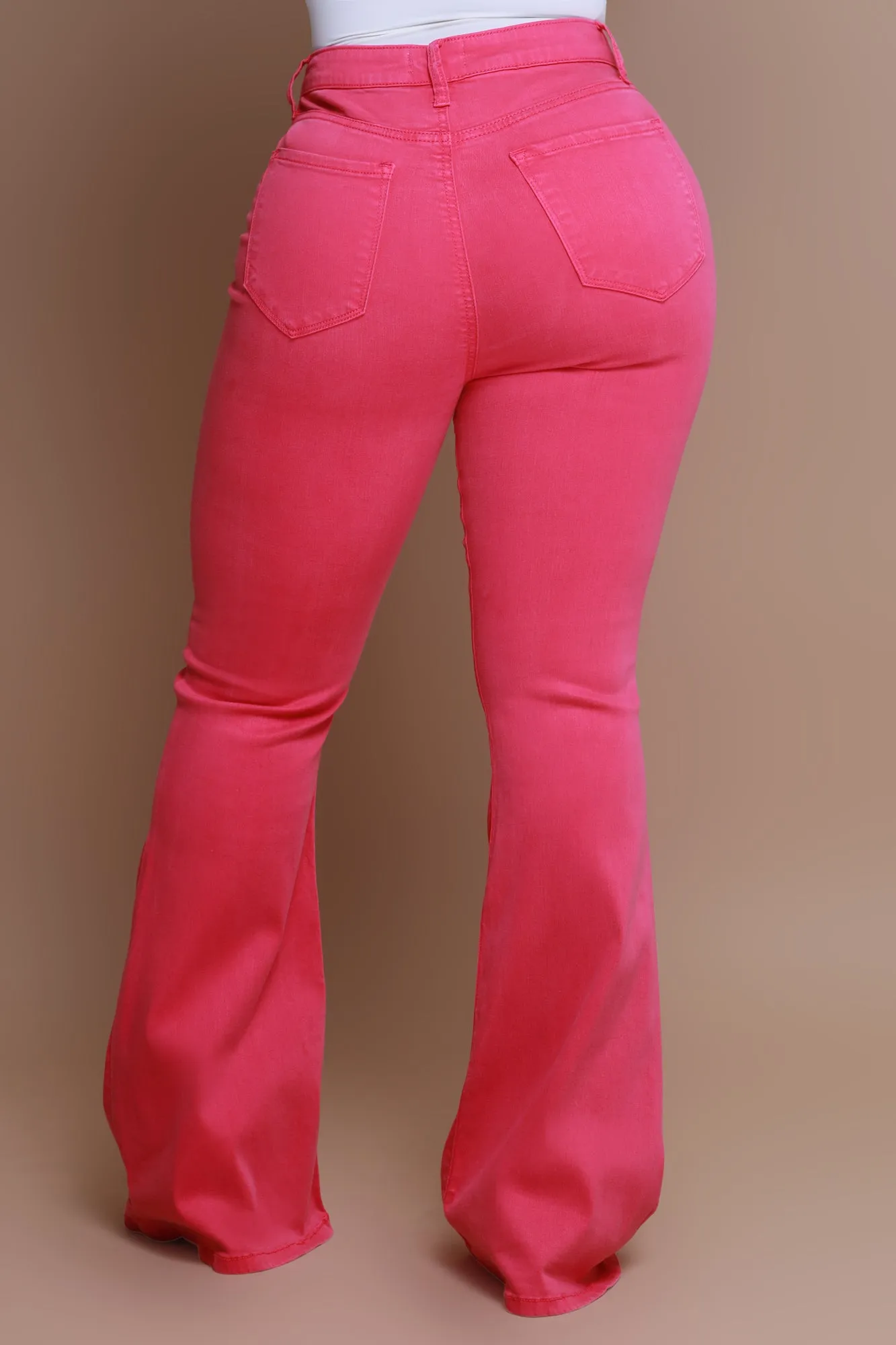 Candy Shop High Rise Flare Jeans - Fuchsia sold by Swankaposh product image thumbnail 3