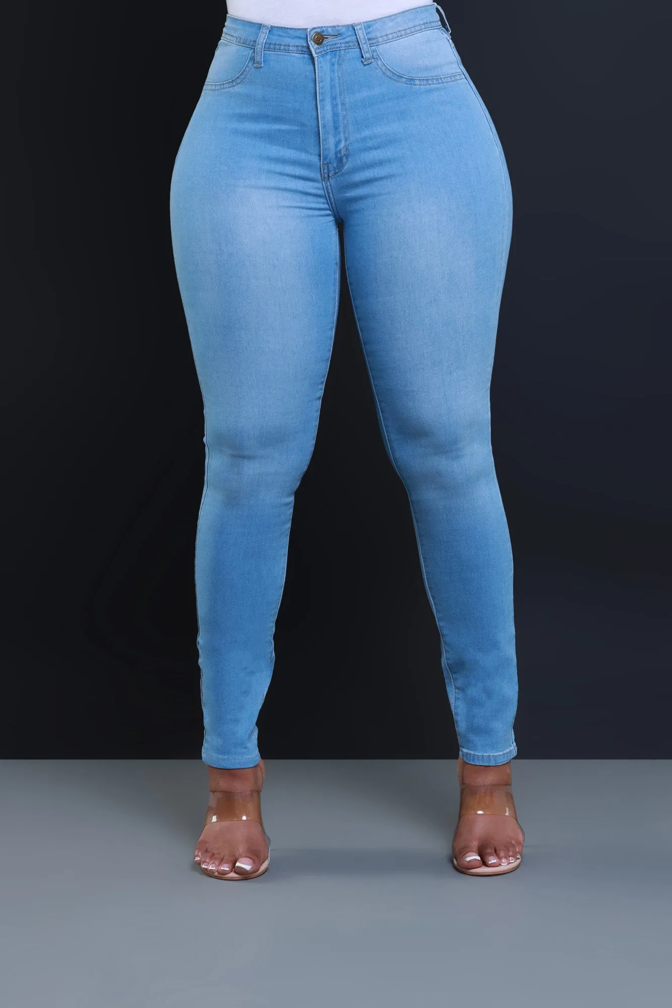 $15.99 Story High Waist Super Stretch Jeans - Light Wash sold by Swankaposh product image thumbnail 4