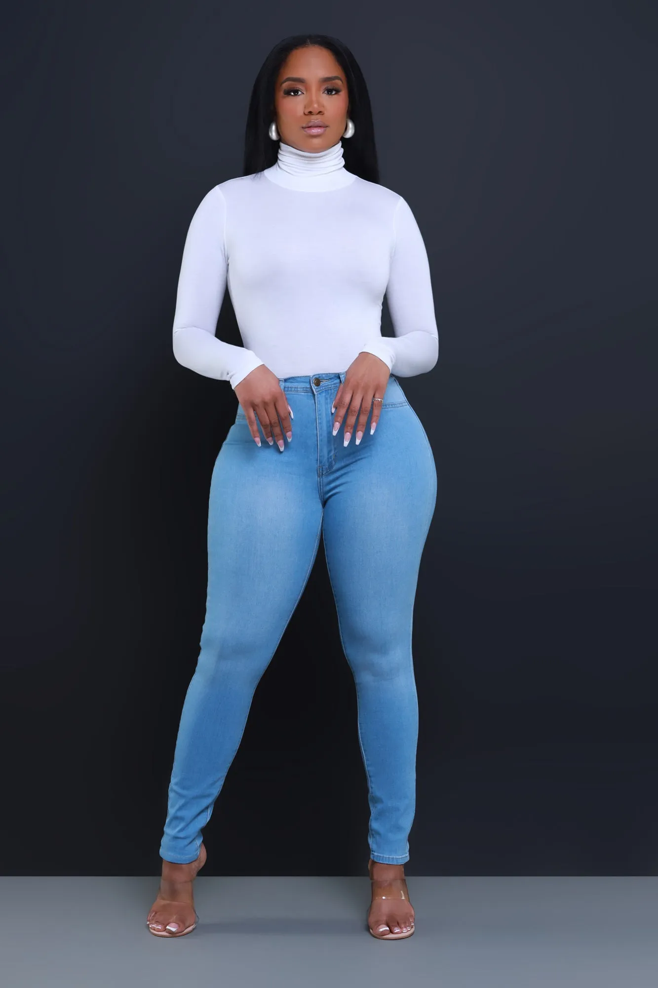 $15.99 Story High Waist Super Stretch Jeans - Light Wash sold by Swankaposh product image thumbnail 5
