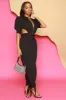 Who Knew Puff Sleeve Open Back Jumpsuit - Black sold by Swankaposh