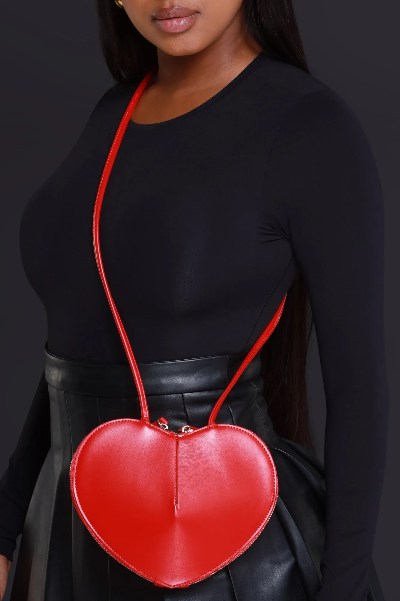 Love You More Heart Shaped Crossbody Purse - Red sold by Swankaposh product image thumbnail 2
