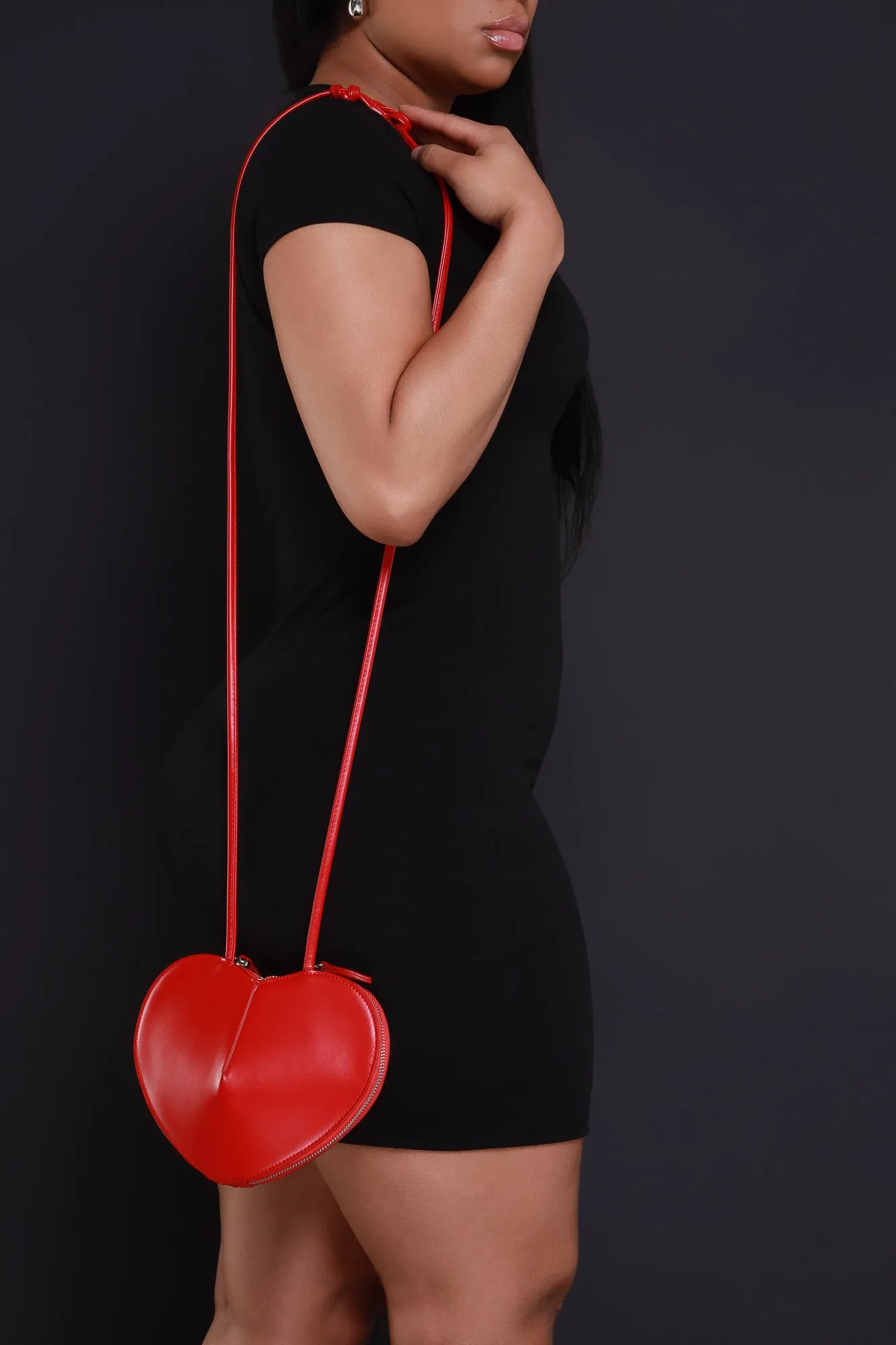 Love You More Heart Shaped Crossbody Purse - Red sold by Swankaposh product image thumbnail 3