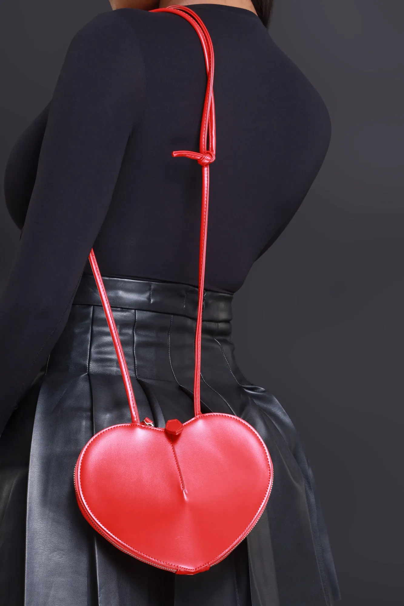 Love You More Heart Shaped Crossbody Purse - Red sold by Swankaposh