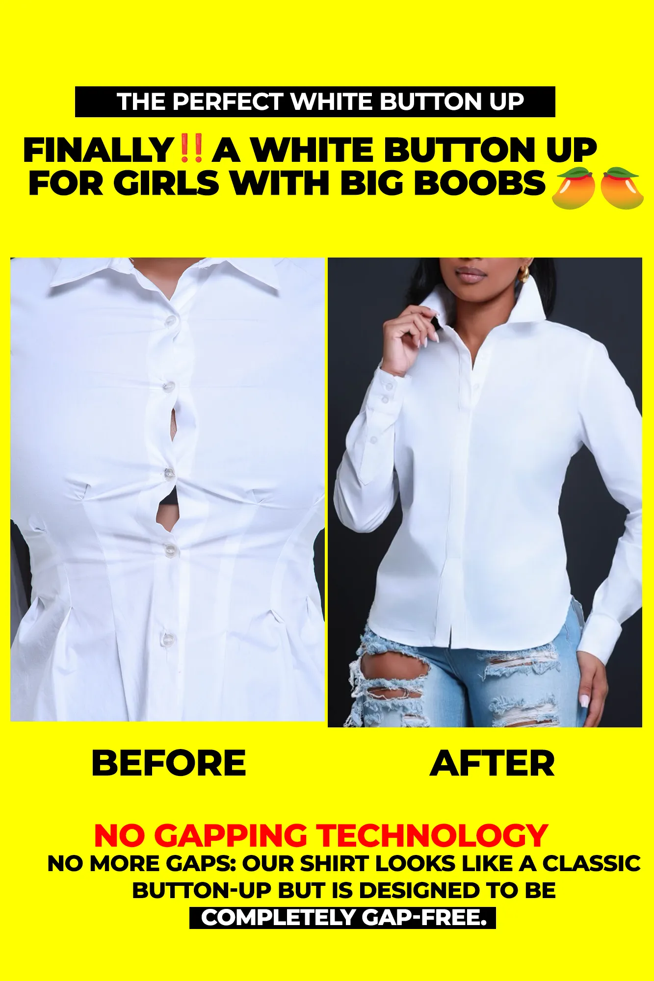 The Perfect White Button Up - White sold by Swankaposh product image thumbnail 2