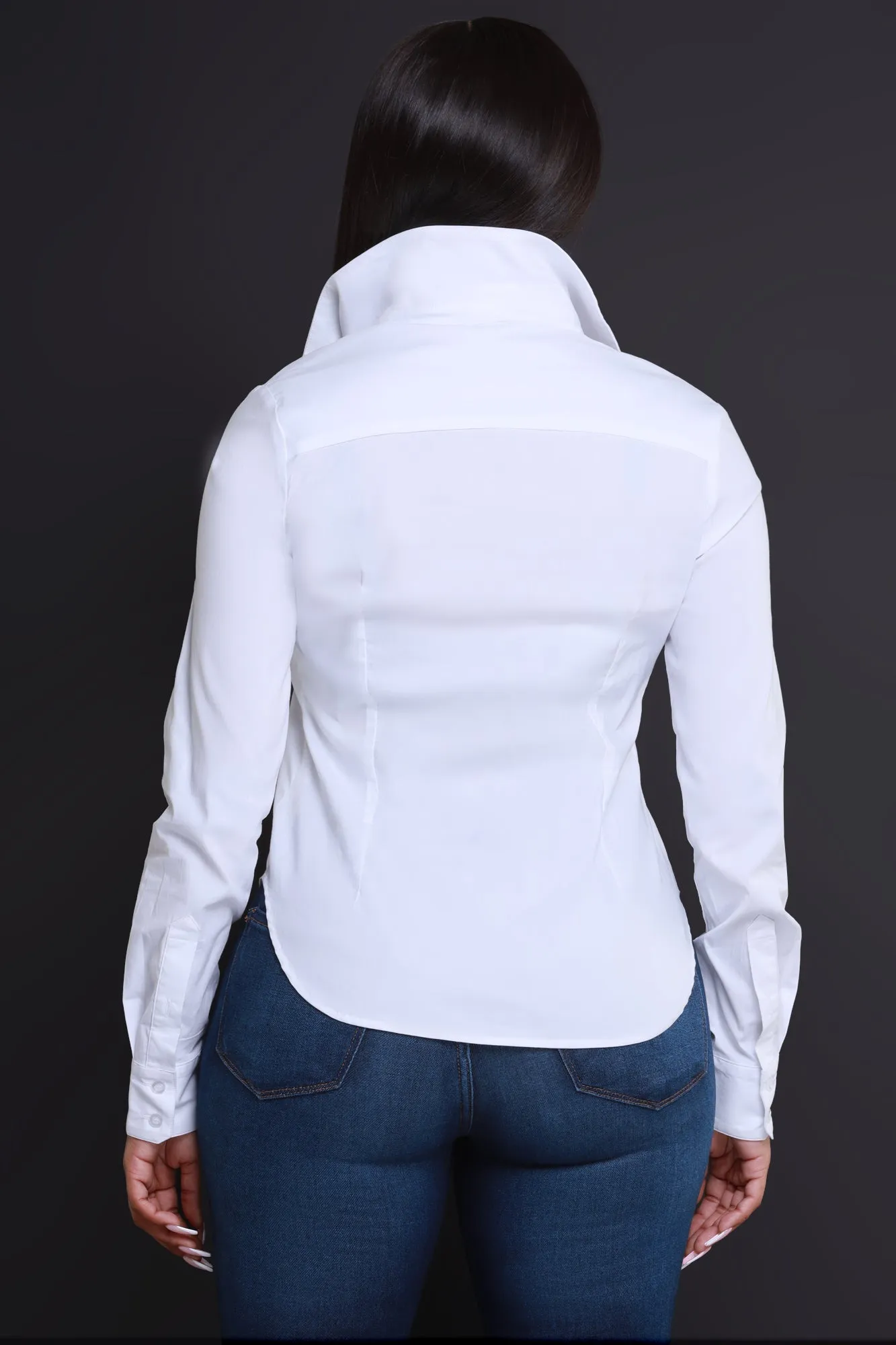 The Perfect White Button Up - White sold by Swankaposh product image thumbnail 4