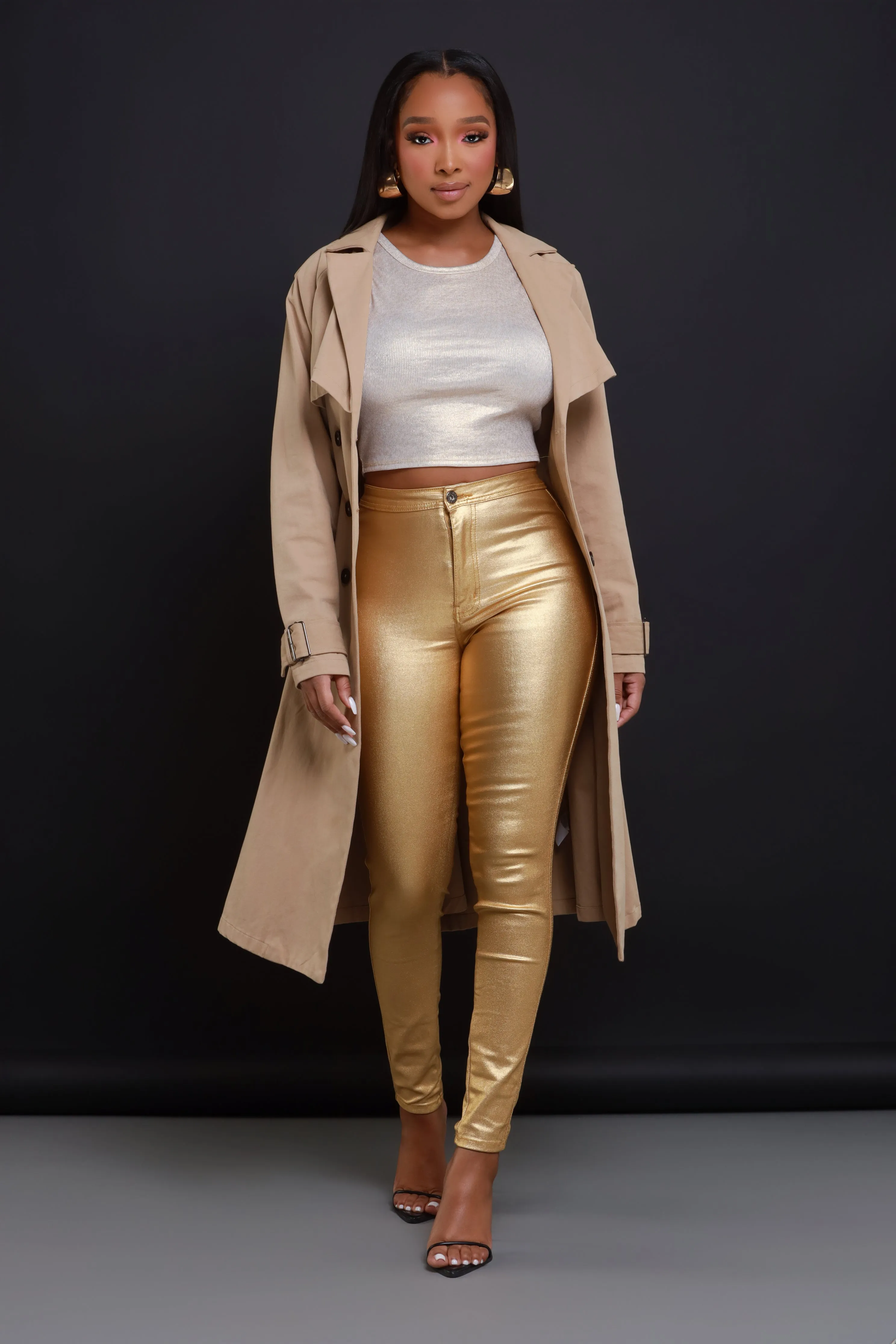 Worth The Hype Metallic Crop Top - Gold sold by Swankaposh product image thumbnail 5