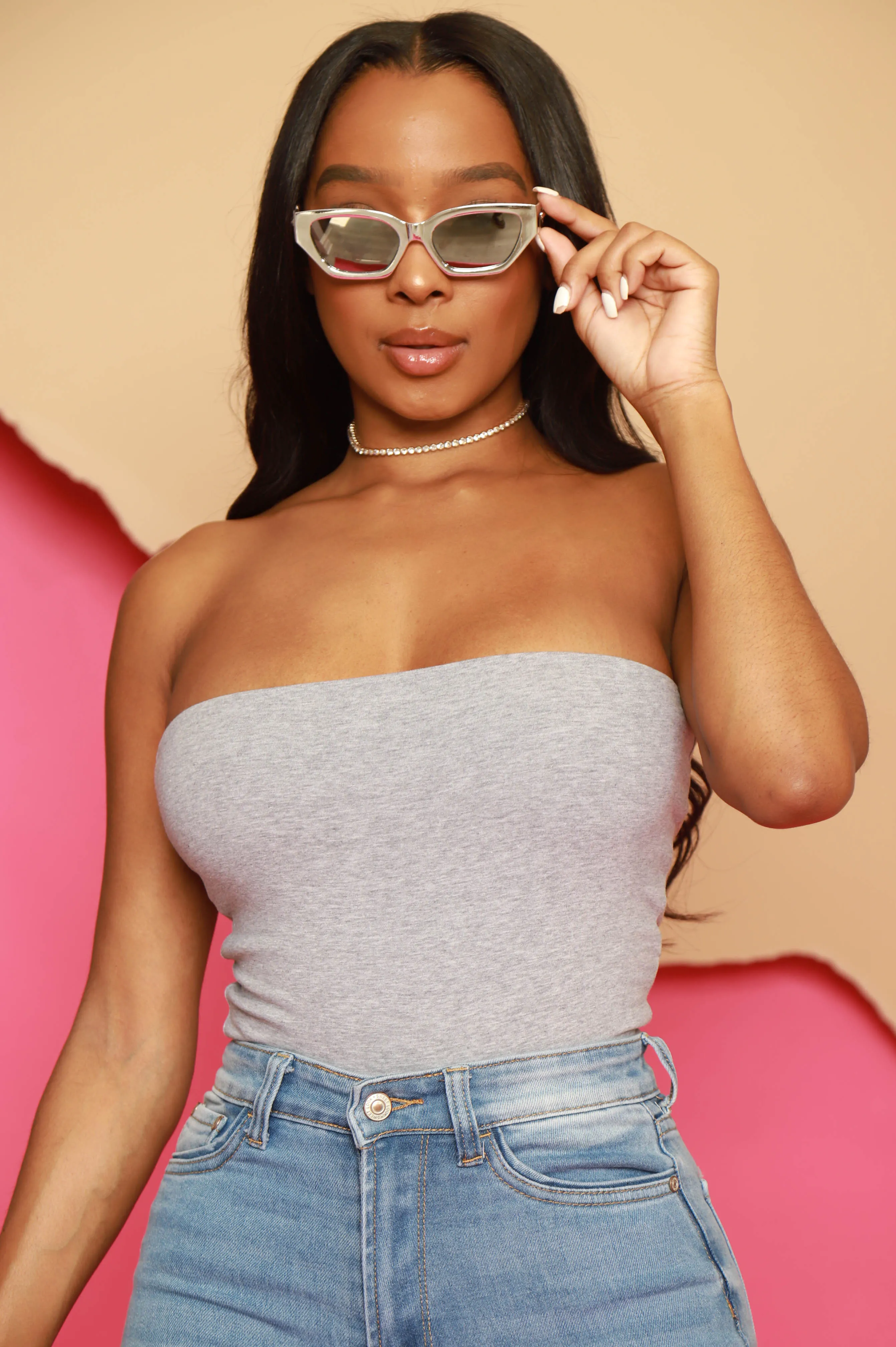 Formula Cropped Tube Top - Heather Grey sold by Swankaposh