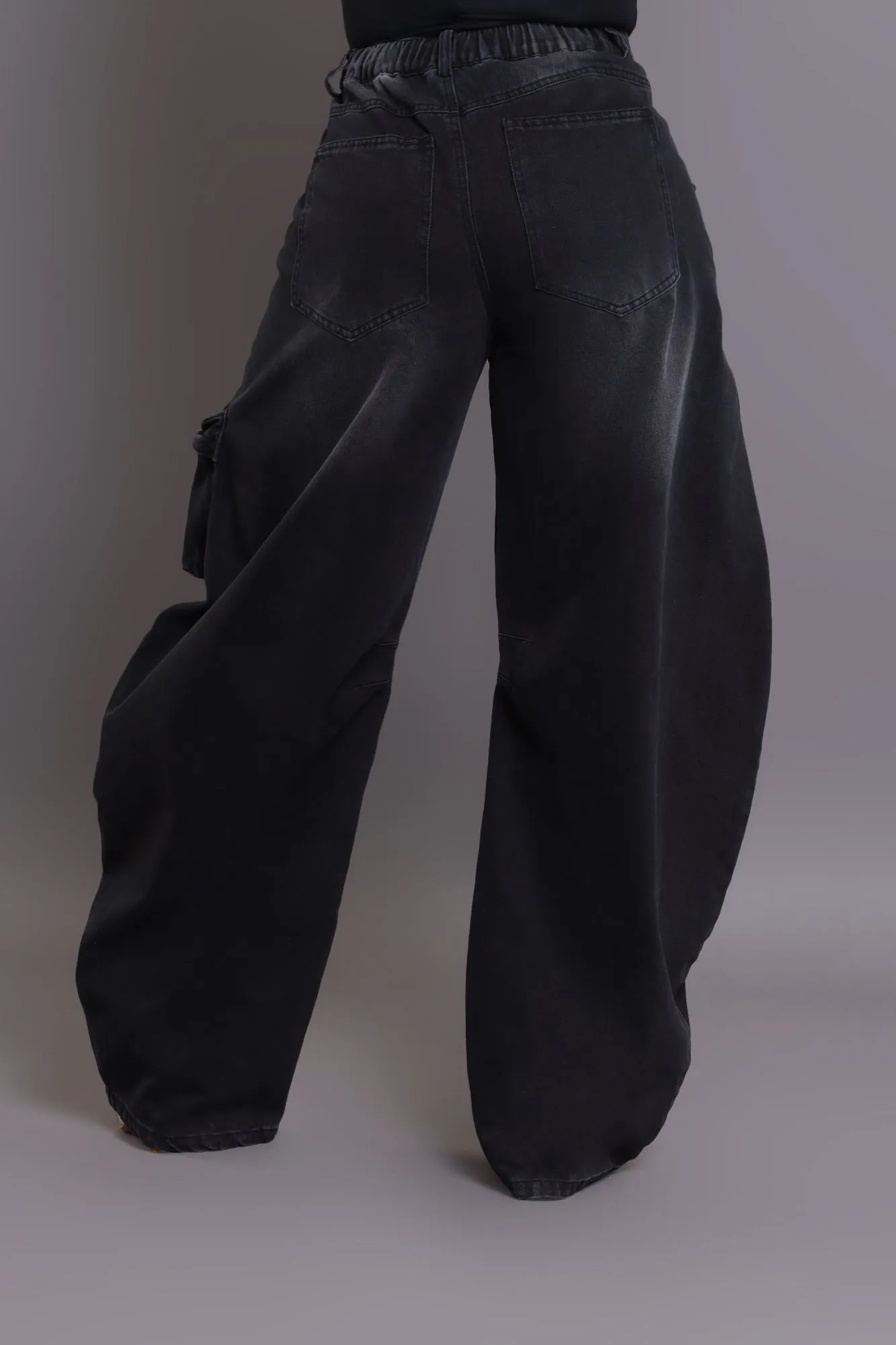 Action Plan High Rise Baggy Cargo Pants - Black sold by Swankaposh product image thumbnail 4