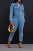 Rinse & Repeat Hourglass Denim Jumpsuit - Medium Wash sold by Swankaposh