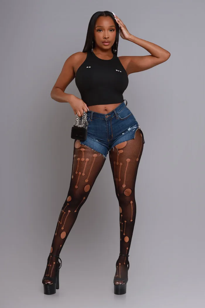 Attitude Holey Fishnet Stockings - Black sold by Swankaposh product image thumbnail 3