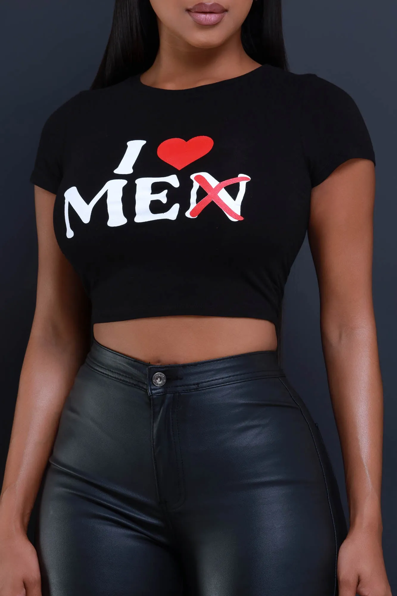 I Love Me Cropped Graphic Tee - Black sold by Swankaposh product image thumbnail 5