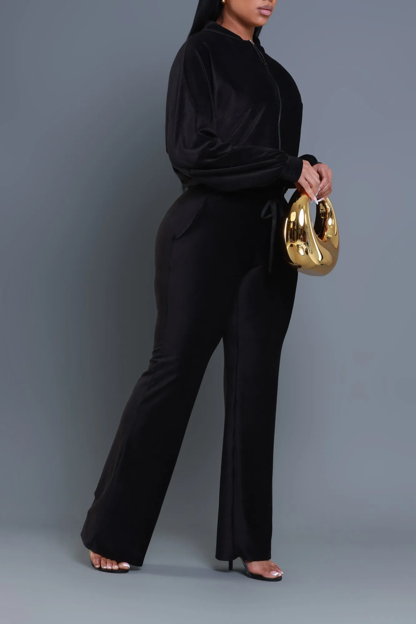 Cheat Day Corduroy Zip-Up Pants Set - Black sold by Swankaposh product image thumbnail 3