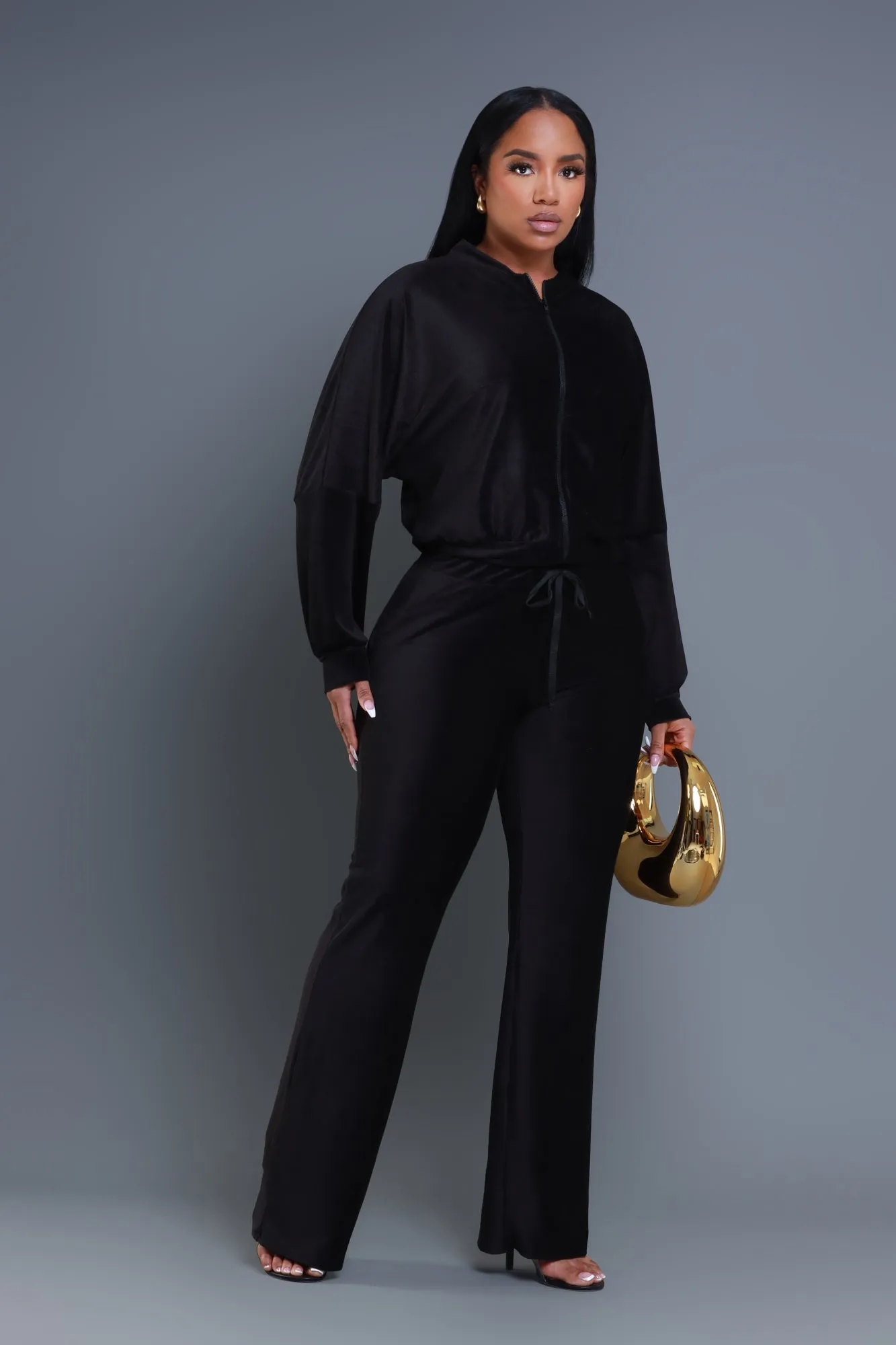 Cheat Day Corduroy Zip-Up Pants Set - Black sold by Swankaposh product image thumbnail 2