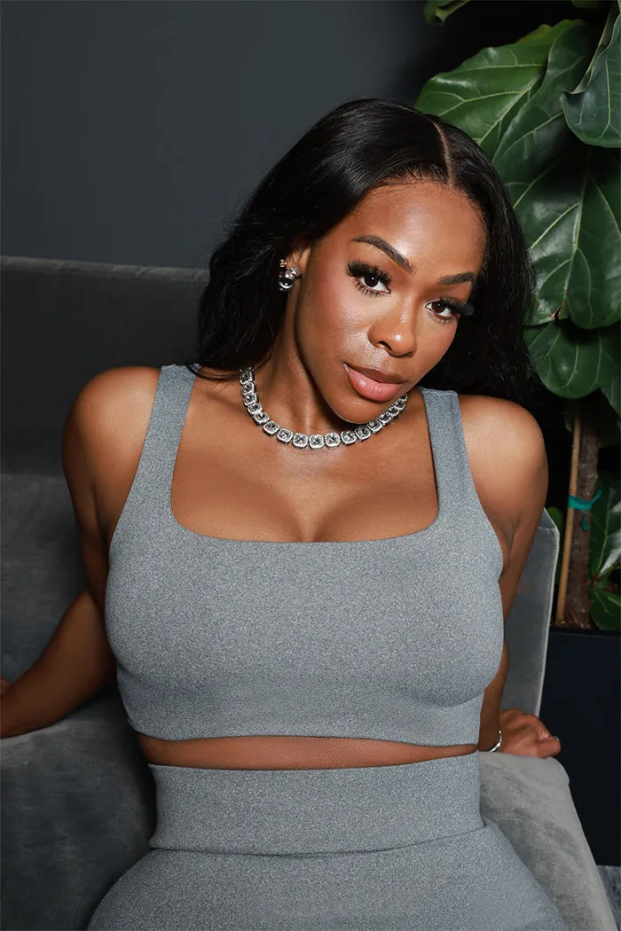 Second Skin Sculpting Sleeveless Tank Top - Heather Grey sold by Swankaposh product image thumbnail 3