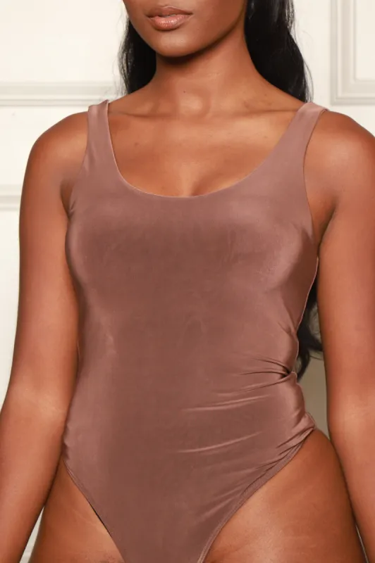 Invest Simple Shaping Tank Bodysuit - Mocha sold by Swankaposh