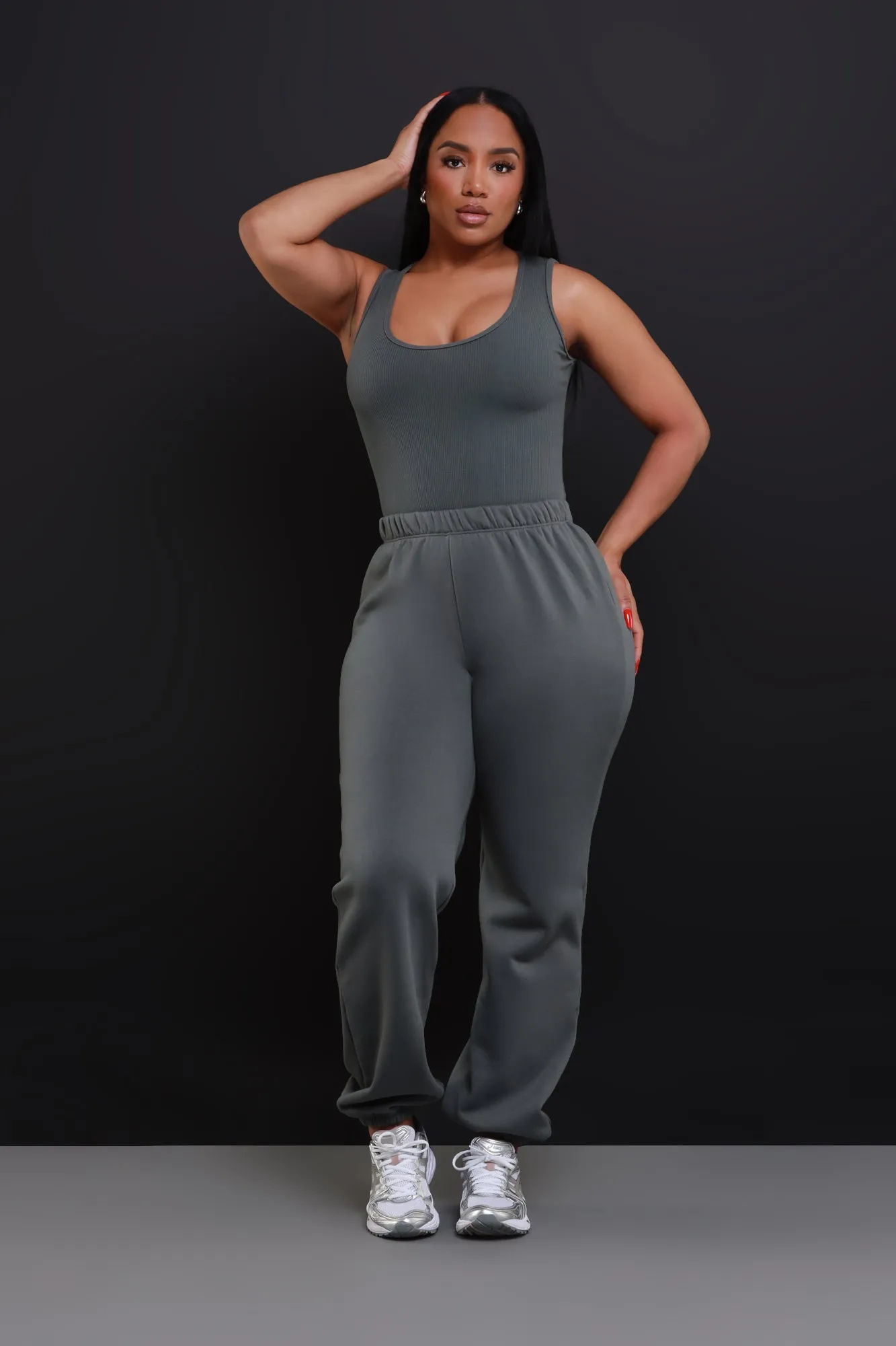Blameless Bodysuit Jogger Set - Charcoal sold by Swankaposh product image thumbnail 2