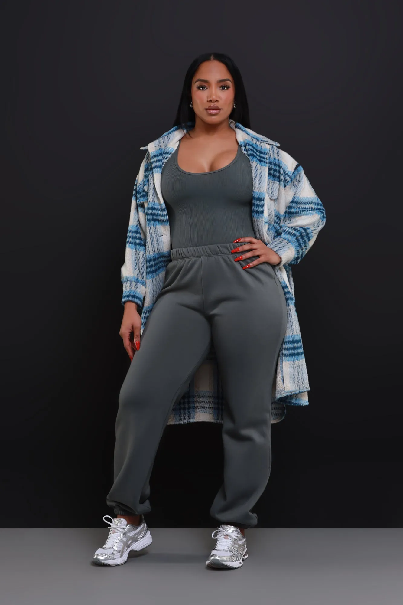 Blameless Bodysuit Jogger Set - Charcoal sold by Swankaposh