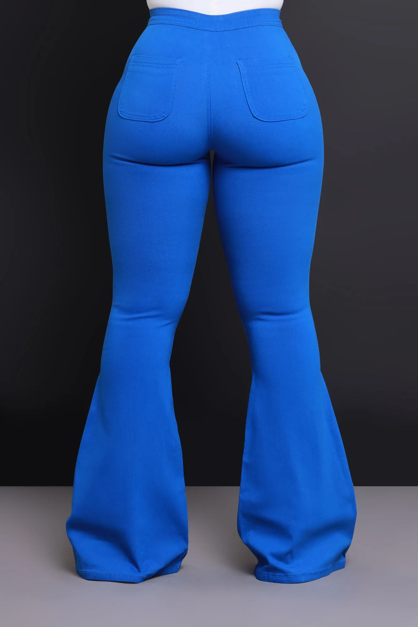 Super Swank High Rise Flare Stretchy Jeans - Royal Blue sold by Swankaposh product image thumbnail 2