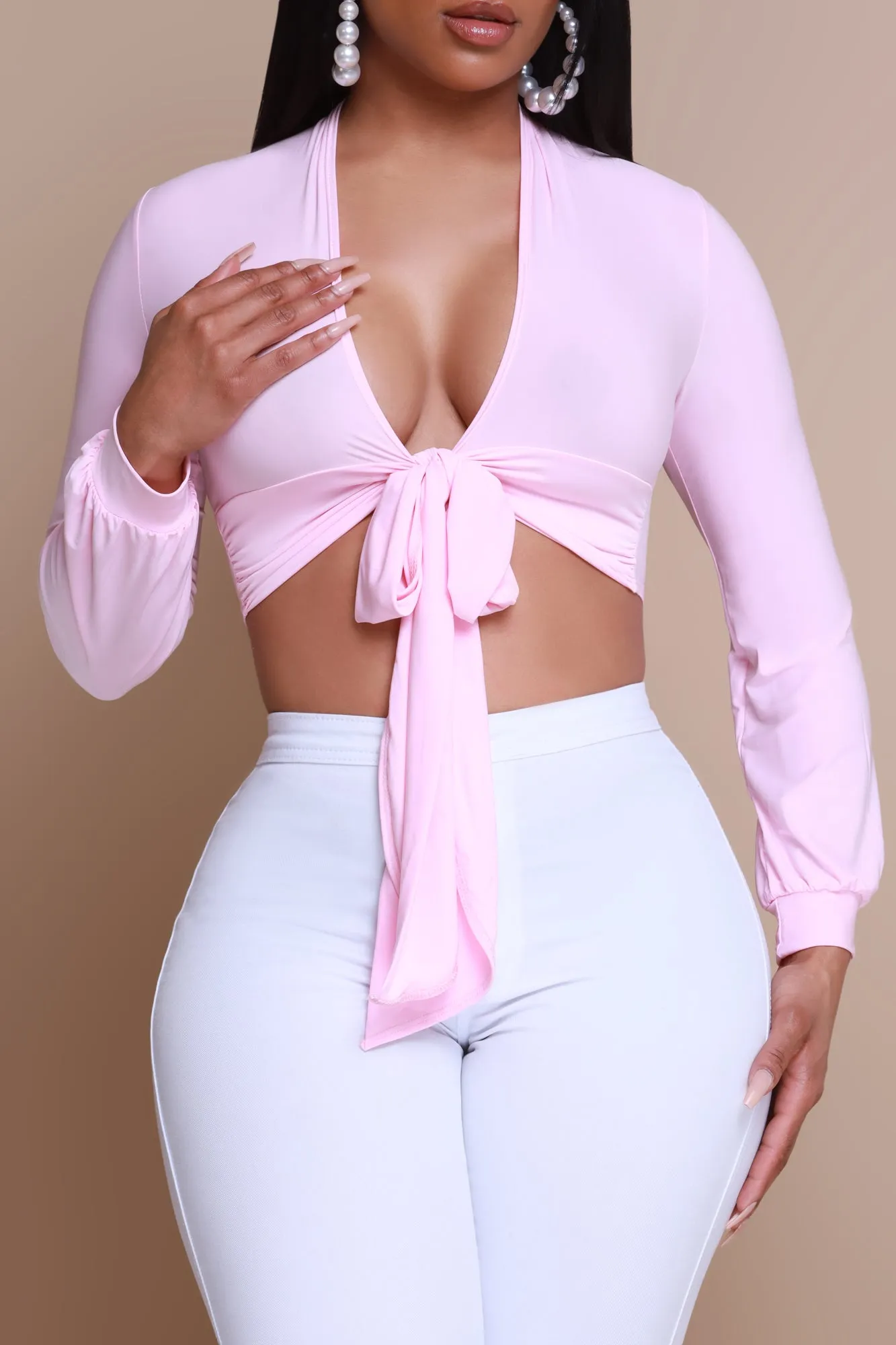 Told You So Multi Way Tie Up Crop Top - Pink sold by Swankaposh product image thumbnail 4