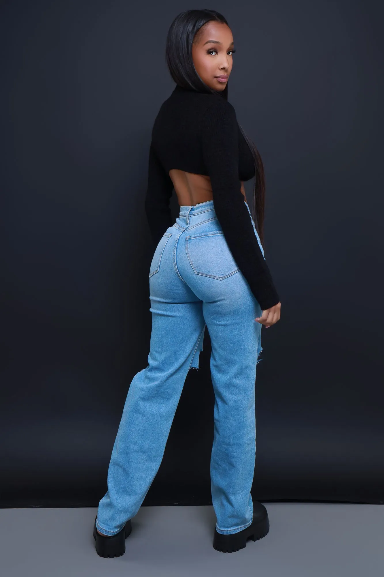 The Day Cropped Cardigan Sweater - Black sold by Swankaposh product image thumbnail 3