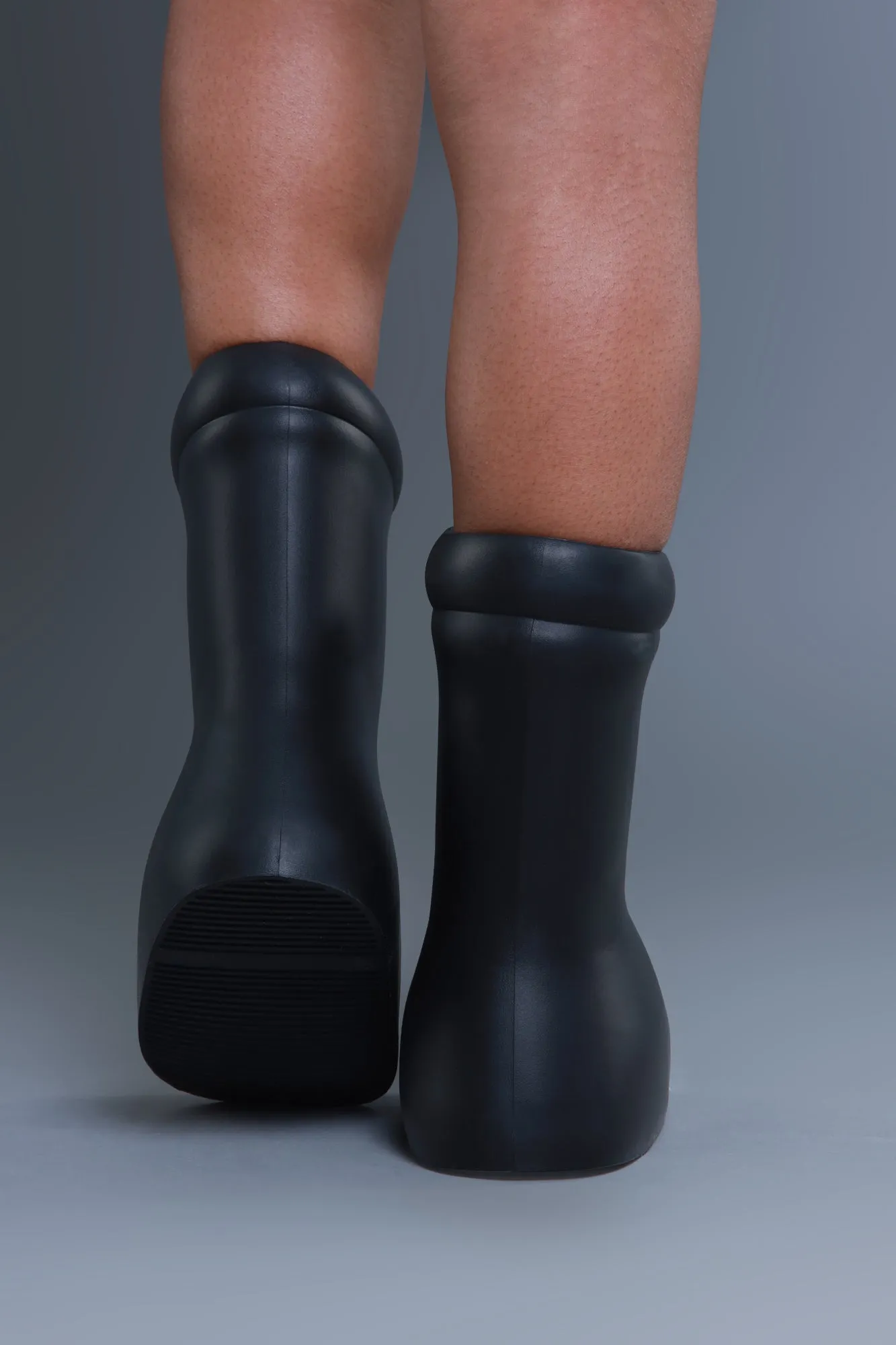 Back To Black Oversized Rubber Boots - Black sold by Swankaposh product image thumbnail 3